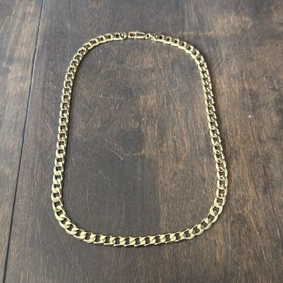 Elegant 14k Gold Plated Thick Chain Necklace Unisex 20” - Picture 5 of 8